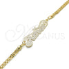 Oro Laminado Fancy Bracelet, Gold Filled Style Nameplate Design, Polished, Golden Finish, 03.63.1978.08 (04 MM Thickness, 8 Inches Length)