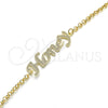 Oro Laminado Fancy Bracelet, Gold Filled Style Nameplate Design, Polished, Golden Finish, 03.63.1980.08 (03 MM Thickness, 8 Inches Length)