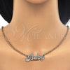 Oro Laminado Pendant Necklace, Gold Filled Style Nameplate Design, Polished, Golden Finish, 04.63.1384.18 (03 MM Thickness, 18 Inches Length)