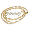 Oro Laminado Pendant Necklace, Gold Filled Style Nameplate Design, Polished, Golden Finish, 04.63.1385.18 (03 MM Thickness, 18 Inches Length)