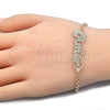 Oro Laminado Fancy Bracelet, Gold Filled Style Nameplate Design, Polished, Golden Finish, 03.63.1983.08 (03 MM Thickness, 8 Inches Length)