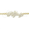 Oro Laminado Pendant Necklace, Gold Filled Style Nameplate Design, Polished, Golden Finish, 04.63.1388.18 (03 MM Thickness, 18 Inches Length)