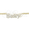 Oro Laminado Pendant Necklace, Gold Filled Style Nameplate Design, Polished, Golden Finish, 04.63.1389.18 (03 MM Thickness, 18 Inches Length)