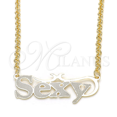 Gold Filled Gold-Filled Nameplate Necklace 04.63.1389.18 for wholesale, main product view