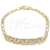 Dorado Oro Laminado Pulsera, vista principal del producto por Mayoreo, vista principal del producto