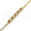 Dorado Oro Laminado Pulsera, vista 4 de la galería del producto por Mayoreo, vista adicional 4 del producto