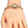 Dorado Oro Laminado Pulsera, vista 3 de la galería del producto por Mayoreo, vista adicional 3 del producto