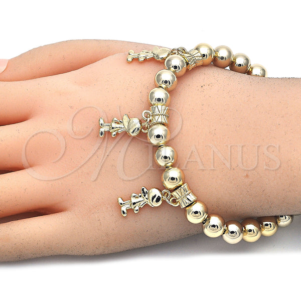 Gold Filled Bracelet — Adjustable Bolo Bracelet Little Boy Design Polished 03.63. — alternate product view — SKU 124779 | Oro Laminado brazalete — Adjustable Bolo Bracelet Little Boy diseño pulido 03.63. — SKU 124779