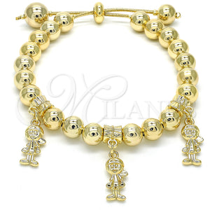 Gold Filled Bracelet — Adjustable Bolo Bracelet Little Boy Design Polished 03.63. — main product view — SKU 124779 | Oro Laminado brazalete — Adjustable Bolo Bracelet Little Boy diseño pulido 03.63. — SKU 124779
