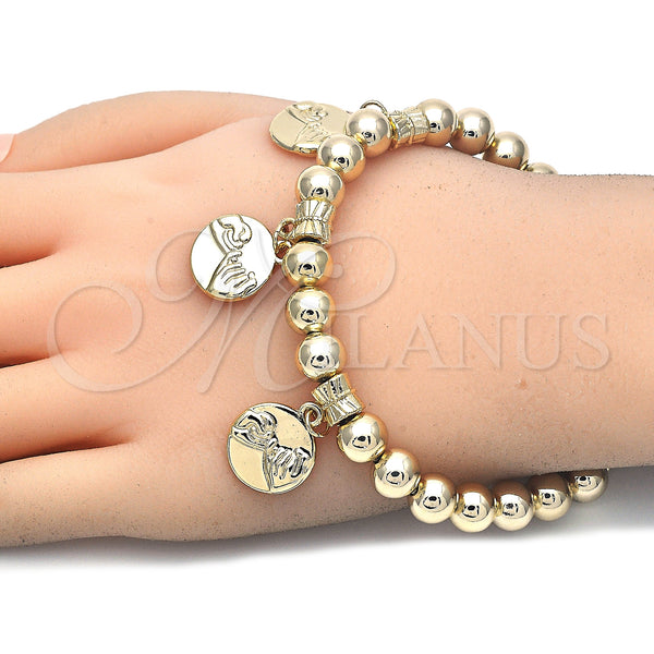 Gold Filled Bracelet — Adjustable Bolo Bracelet Polished 03.63. 08 MM Thickness — alternate product view — SKU 124783 | Oro Laminado brazalete — Adjustable Bolo Bracelet pulido 03.63. 08 MM Thickness — SKU 124783