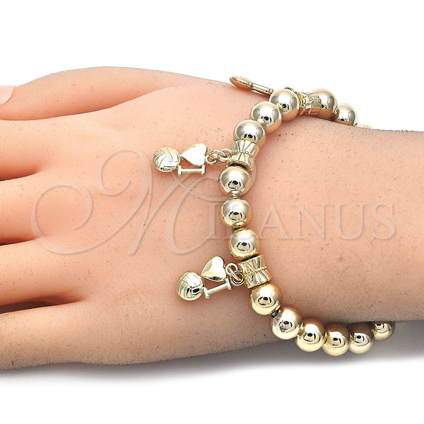 Gold Filled Bracelet — Adjustable Bolo Bracelet Heart Design Polished 03.63. 08 — alternate product view — SKU 124785 | Oro Laminado brazalete — Adjustable Bolo Bracelet corazón diseño pulido 03.63. 08 — SKU 124785