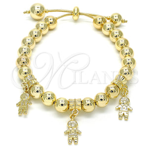 Gold Filled Bracelet — Adjustable Bolo Bracelet Little Boy Design Polished 03.63. — main product view — SKU 124790 | Oro Laminado brazalete — Adjustable Bolo Bracelet Little Boy diseño pulido 03.63. — SKU 124790