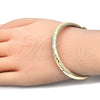 Oro Laminado Individual Bangle, Gold Filled Style Diamond Cutting Finish, Golden Finish, 07.168.0018.04 (06 MM Thickness, Size 4 (2.25 Diameter))