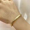 Oro Laminado Individual Bangle, Gold Filled Style Diamond Cutting Finish, Golden Finish, 07.168.0018.04 (06 MM Thickness, Size 4 (2.25 Diameter))
