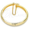 Oro Laminado Individual Bangle, Gold Filled Style Diamond Cutting Finish, Golden Finish, 07.168.0018.04 (06 MM Thickness, Size 4 (2.25 Diameter))