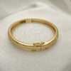 Oro Laminado Individual Bangle, Gold Filled Style Diamond Cutting Finish, Golden Finish, 07.168.0018.04 (06 MM Thickness, Size 4 (2.25 Diameter))
