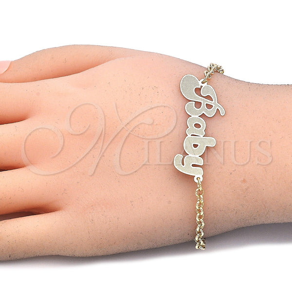 Gold Filled Bracelet — Fancy Bracelet Polished 03.63. 03 MM Thickness 8 — alternate product view — SKU 124796 | Oro Laminado brazalete — elegante Bracelet pulido 03.63. 03 MM Thickness 8 — SKU 124796