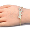 Oro Laminado Fancy Bracelet, Gold Filled Style Polished, Golden Finish, 03.63.2019.08 (03 MM Thickness, 8 Inches Length)