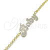 Oro Laminado Fancy Bracelet, Gold Filled Style Polished, Golden Finish, 03.63.2019.08 (03 MM Thickness, 8 Inches Length)