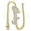 Oro Laminado Fancy Bracelet, Gold Filled Style Polished, Golden Finish, 03.63.2019.08 (03 MM Thickness, 8 Inches Length)