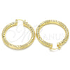 Oro Laminado Medium Hoop, Gold Filled Style Diamond Cutting Finish, Golden Finish, 02.170.0243.40