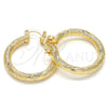 Oro Laminado Medium Hoop, Gold Filled Style Matte Finish, Golden Finish, 02.170.0232.30
