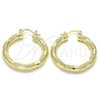 Oro Laminado Medium Hoop, Gold Filled Style Diamond Cutting Finish, Golden Finish, 02.170.0125.30