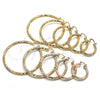 Gold Filled Hoop Earrings — Medium Hoop Diamond Cutting 02. — alternate product view — SKU 124811 | Oro Laminado aretes de aro — Medium Hoop Diamond Cutting 02. — SKU 124811