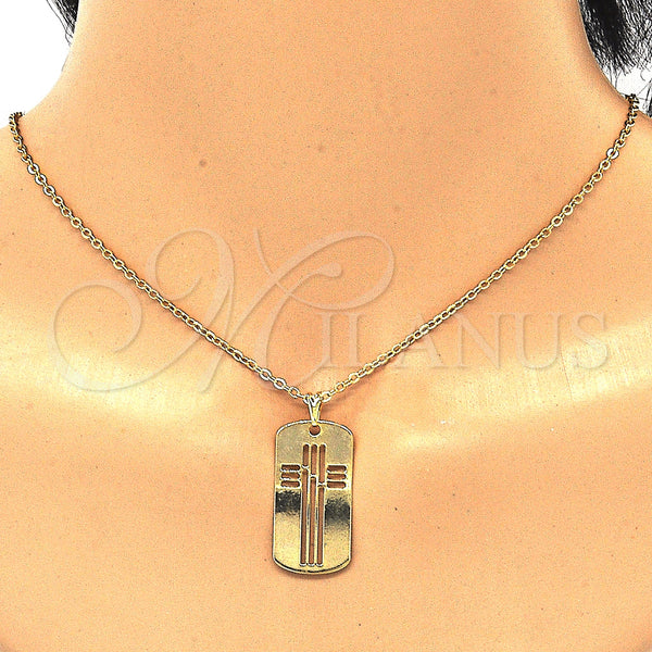 Gold Filled Pendant — Religious Pendant Cross Design Polished 05.09. — alternate product view — SKU 124821 | Oro Laminado dije — Religious Pendant cruz diseño pulido 05.09. — SKU 124821