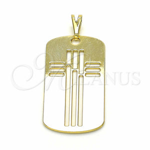 Gold Filled Pendant — Religious Pendant Cross Design Polished 05.09. — main product view — SKU 124821 | Oro Laminado dije — Religious Pendant cruz diseño pulido 05.09. — SKU 124821