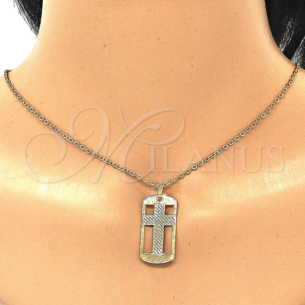 Gold Filled Pendant — Religious Pendant Cross Design Polished 05.09. — alternate product view — SKU 124822 | Oro Laminado dije — Religious Pendant cruz diseño pulido 05.09. — SKU 124822