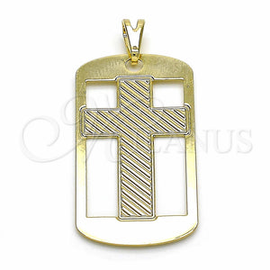 Gold Filled Pendant — Religious Pendant Cross Design Polished 05.09. — main product view — SKU 124822 | Oro Laminado dije — Religious Pendant cruz diseño pulido 05.09. — SKU 124822