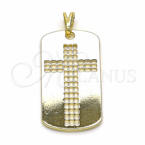 Gold Filled Pendant — Religious Pendant Cross Design Polished 05.09. — main product view — SKU 124823 | Oro Laminado dije — Religious Pendant cruz diseño pulido 05.09. — SKU 124823