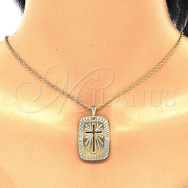 Gold Filled Pendant — Religious Pendant Cross Design Polished 05.09. — alternate product view — SKU 124825 | Oro Laminado dije — Religious Pendant cruz diseño pulido 05.09. — SKU 124825