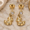 Oro Laminado Stud Earring, Gold Filled Style Bird Design, Polished, Golden Finish, 02.09.0162