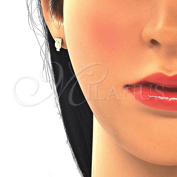 Gold Filled Ring — Stud Earring Owl Design Polished 02.09. — alternate product view — SKU 124833 | Oro Laminado anillo — Stud Earring Owl diseño pulido 02.09. — SKU 124833