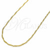 Oro Laminado Basic Necklace, Gold Filled Style Singapore Design, Polished, Golden Finish, 04.09.0169.18 (18 Inches Length)
