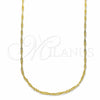 Oro Laminado Basic Necklace, Gold Filled Style Singapore Design, Golden Finish, 04.09.0169.20