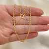 Oro Laminado Basic Necklace, Gold Filled Style Rolo Design, Polished, Golden Finish, 04.09.0170.18 (18 Inches Length)