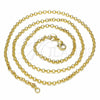 Oro Laminado Basic Necklace, Gold Filled Style Rolo Design, Polished, Golden Finish, 04.09.0170.20 (20 Inches Length)