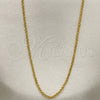 Oro Laminado Basic Necklace, Gold Filled Style Rolo Design, Polished, Golden Finish, 04.09.0170.20 (20 Inches Length)