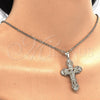 Oro Laminado Religious Pendant, Gold Filled Style Crucifix Design, Polished, Golden Finish, 05.213.0033