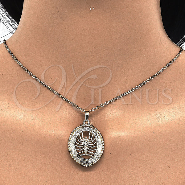 Gold Filled Pendant — Fancy Pendant with White Crystal Polished 05. — alternate product view — SKU 124860 | Oro Laminado dije — elegante Pendant with cristal blanco pulido 05. — SKU 124860