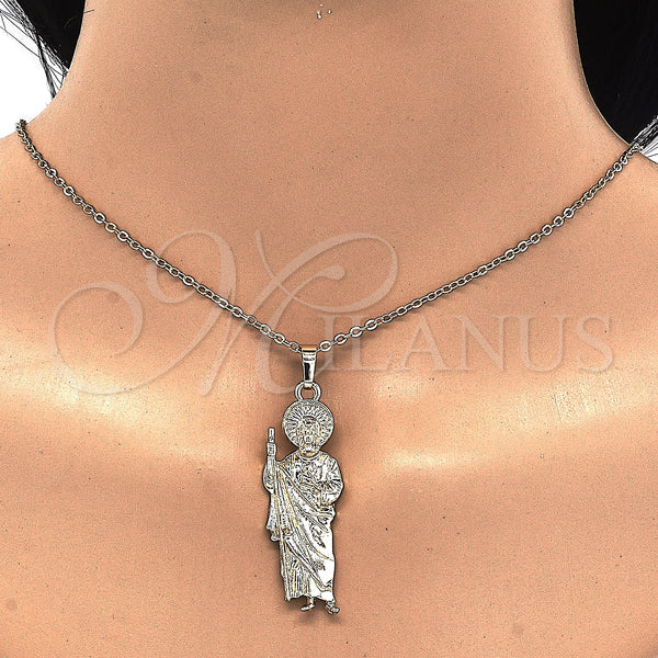 Gold Filled Pendant — Religious Pendant San Judas Design Polished 05. — alternate product view — SKU 124865 | Oro Laminado dije — Religious Pendant San Judas diseño pulido 05. — SKU 124865
