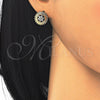 Dorado Oro Laminado Aretes, vista 3 de la galería del producto por Mayoreo, vista adicional 3 del producto