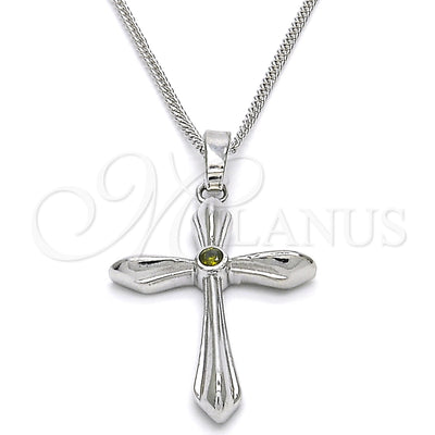 Rhodium Gold-Filled Cross Necklace 04.94.0013.18 — main product image — SKU 124979 | Collar de Oro Laminado con Rodio 04.94.0013.18 — imagen principal del producto — SKU 124979