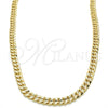 Oro Laminado Basic Necklace, Gold Filled Style Pave Cuban Design, Polished, Golden Finish, 04.213.0155.24 (06 MM Thickness, 24 Inches Length)