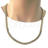 Oro Laminado Basic Necklace, Gold Filled Style Concave Cuban Design, Polished, Golden Finish, 04.213.0159.24 (07 MM Thickness, 24 Inches Length)