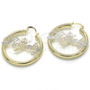 Oro Laminado Medium Hoop, Gold Filled Style Polished, Tricolor, 02.63.2645.1.40