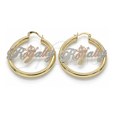 Oro Laminado Medium Hoop, Gold Filled Style Polished, Tricolor, 02.63.2645.1.40